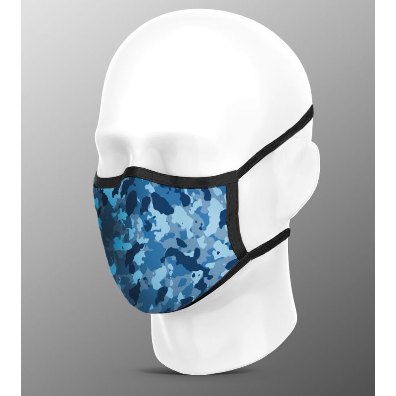 Mascarilla higiénica pro azul mimetizado