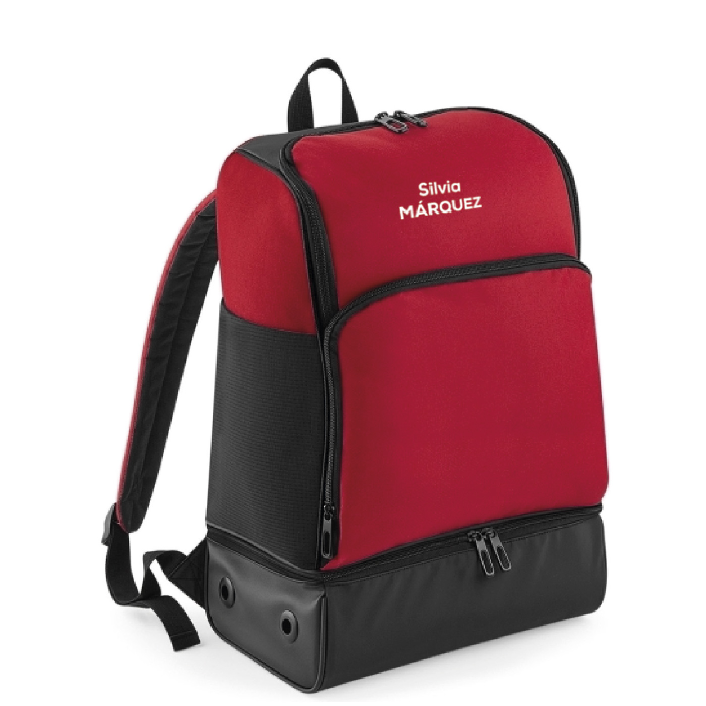 mochila corredor rojo